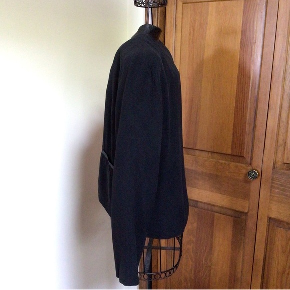 Eileen fisher black silk blazer PM - Picture 4 of 5